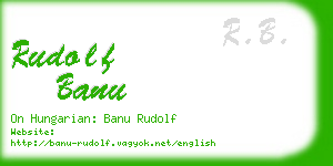 rudolf banu business card